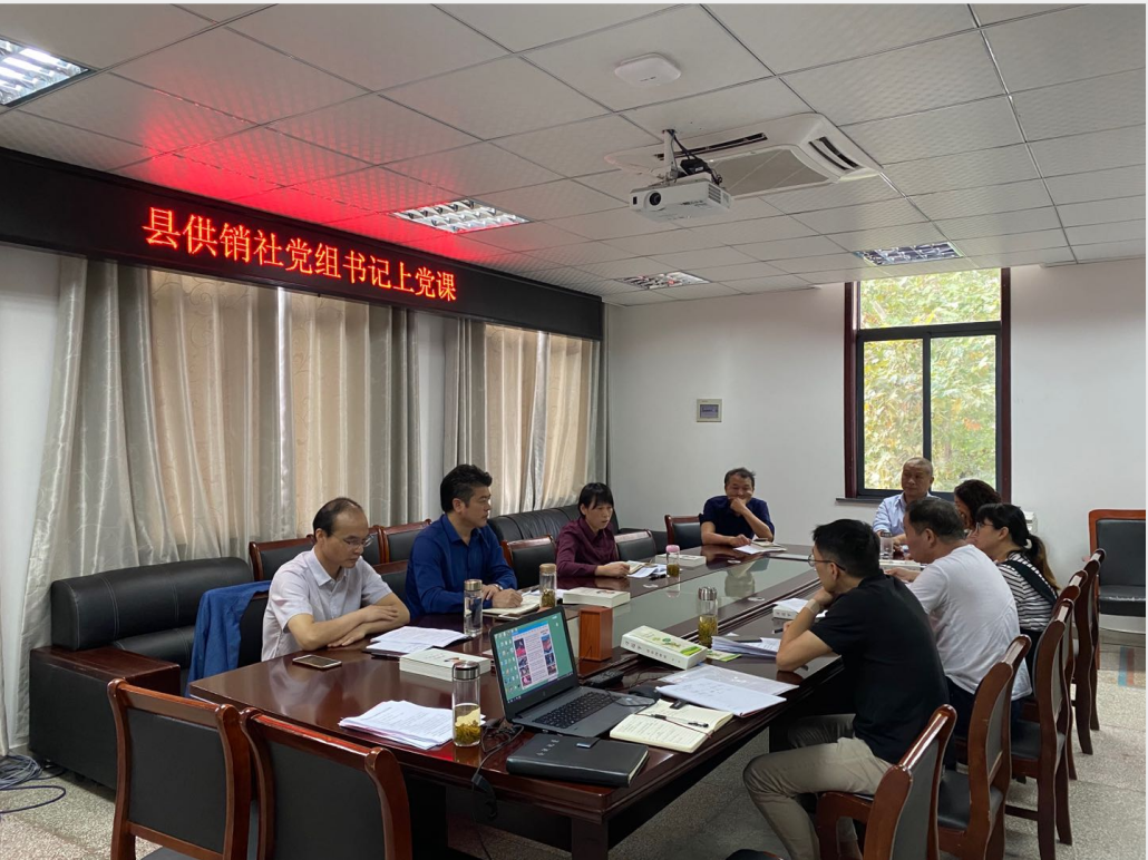 县供销社党组书记王晓丽同志上党课