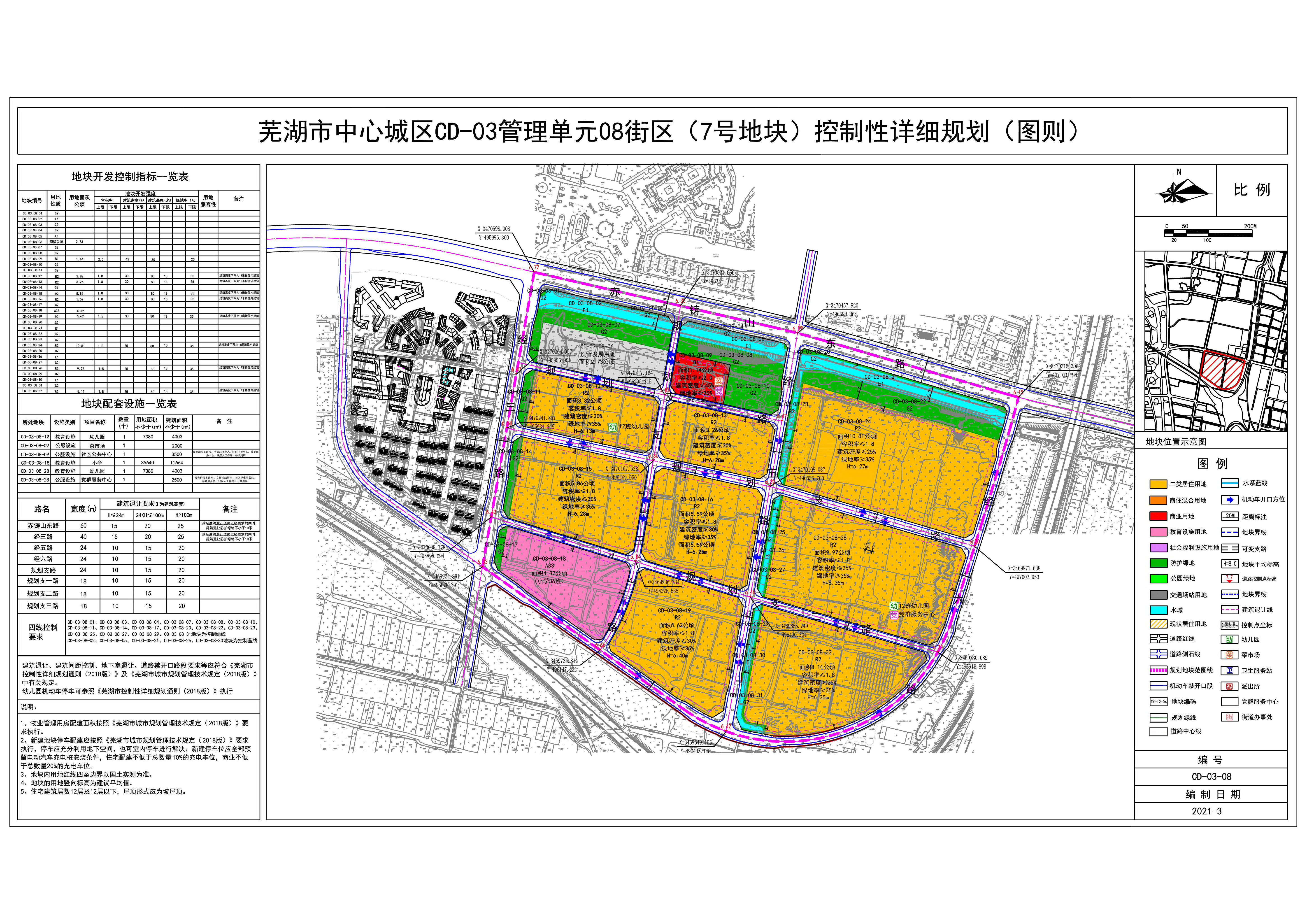 芜湖市中心城区cd-03管理单元08街区(7号地块)控制性详细规划(图则)