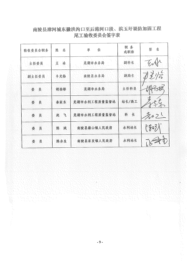 滨玉圩堤防加固工程竣工验收报告_芜湖市政务公开平台