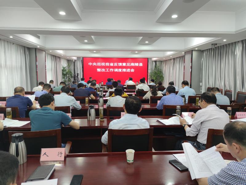 中央巡视我省反馈意见南陵县整改工作调度推进会召开